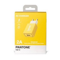 photo Mains Charger with USB Port - 2A - Fast Charge - Yellow 2